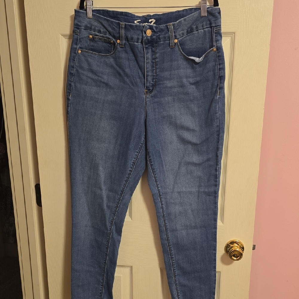 Seven7 Women's Classic Blue Skinny Jeans
